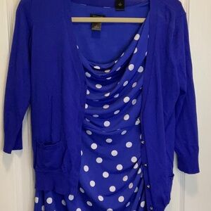 Ann Taylor 3/4 length sleeve sweater with gold buttons. Small.  Matches dress
